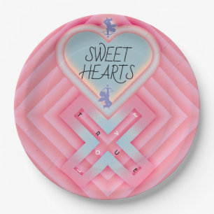 Prato De Papel Origami Heart X Sweet Hearts