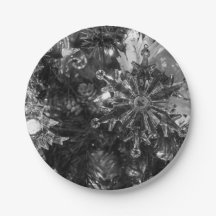 Ornamentos de Feriado em Escala de Cinza