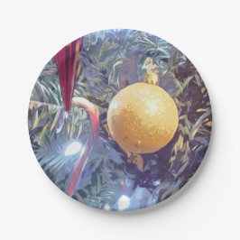 Prato De Papel Ornamentos de férias de inverno