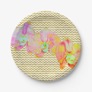 Prato De Papel Orquídeas Caribe, flores aquáticas tropicais