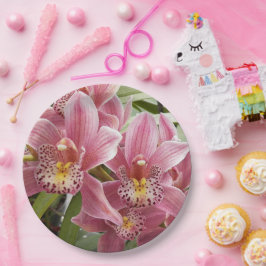 Prato De Papel Orquídeas de Cymbidium Cor-de-rosa adorável