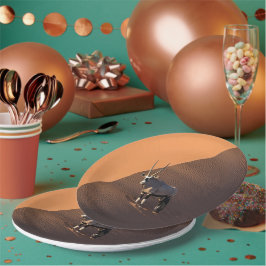 Prato De Papel Oryx na borda, Namíbia