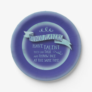 Prato De Papel Os jogadores de Bunco têm o talento - estilo da