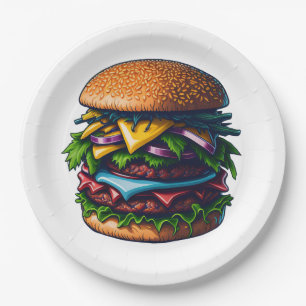 Prato De Papel Os Melhores Burgers Aqui