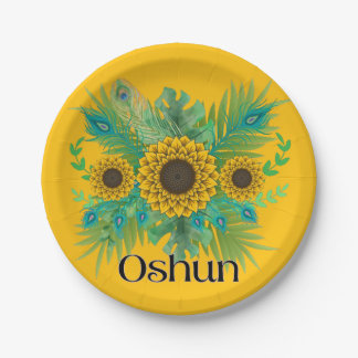 Prato De Papel Oshun Goddess Sunflower