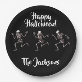 Prato De Papel Ossos dançantes