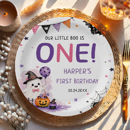 Prato De Papel Our Little Boo Halloween Birthday