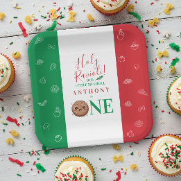 Prato De Papel Our Little Meatball is Turning One Birthday Party 