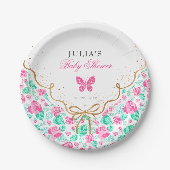 Prato De Papel Our Lovely One Baby Shower (Frente)