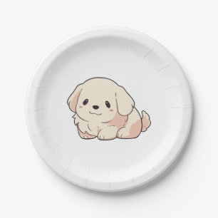 Prato De Papel Ouro Chibi - Puppy