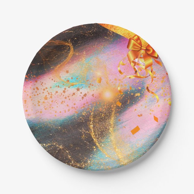 Prato De Papel Ouro Vibrante (Frente)