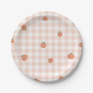 Prato de Papel Outono Laranja - Louças de Mesa de 