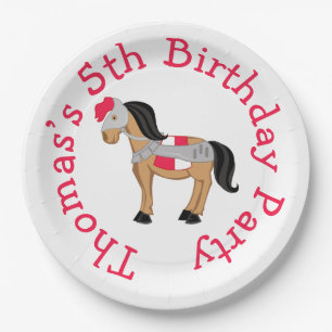 Prato De Papel Ouvir Ye Blonde Cavalo Cavaleiro Justo