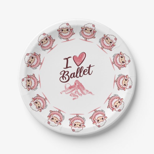 Prato De Papel Oveja ballet (Frente)