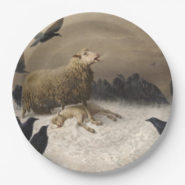 Prato De Papel Ovelha com Morto (Frente)