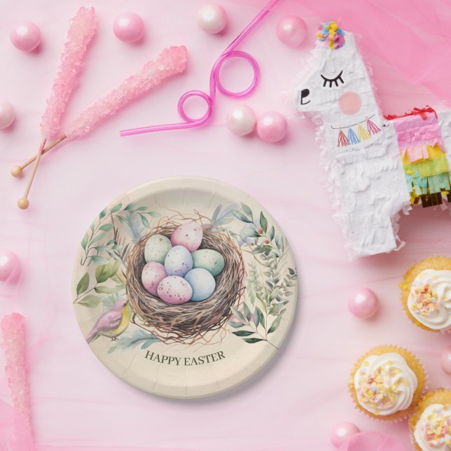 Prato De Papel Ovos de Páscoa na Festa de Férias do Ninho (Festa)