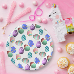Prato De Papel Ovos De Páscoa, Ovos De Coloração, Primavera, F