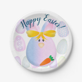 Prato De Papel Ovos e coelhos prontos para Páscoa