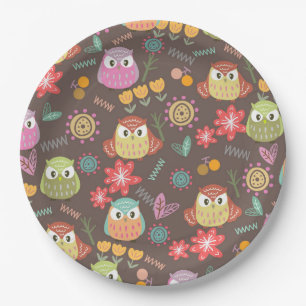 Prato De Papel Owl Brown