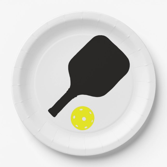 Prato De Papel Pá e bola de picleball (Frente)