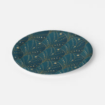 padrão Art Deco com formas geométricas douradas