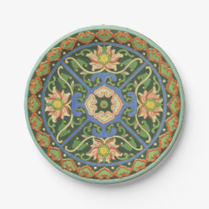 Prato De Papel Padrão Asiático de Cloisonne China