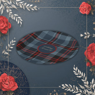 Prato De Papel padrão azul vermelho preto escocês-celta-tartã