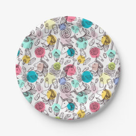 Prato De Papel Padrão Bonito de Unicórnio