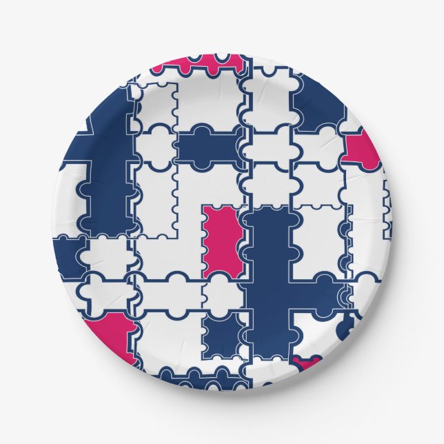 Prato De Papel Padrão colorido, elegante (Frente)