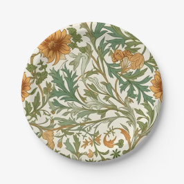 Prato De Papel Padrão contínuo estilo Artes e Ofícios