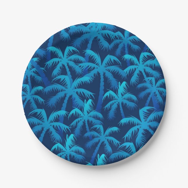 Prato De Papel Padrão da palmeira (Frente)