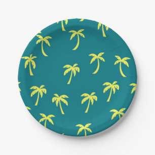 Prato De Papel Padrão da palmeira