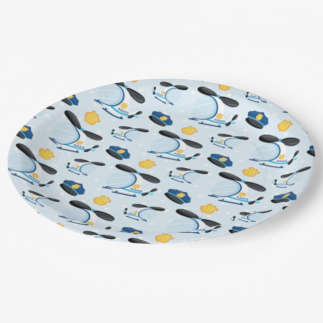 Prato De Papel Padrão da polícia (Inclinado)