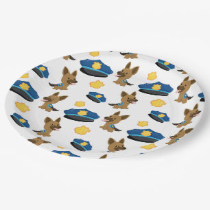 Prato De Papel Padrão da polícia