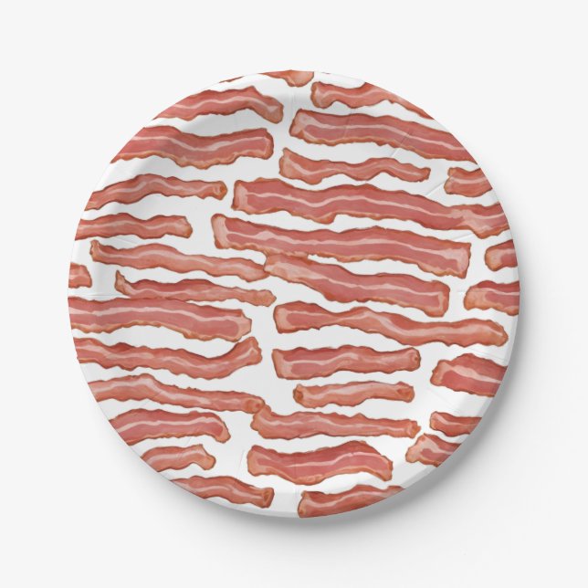 Prato De Papel Padrão de Bacon Crocante  (Frente)