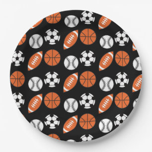 Prato De Papel Padrão de Ball Engraçado
