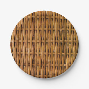 Prato De Papel Padrão de Bambu