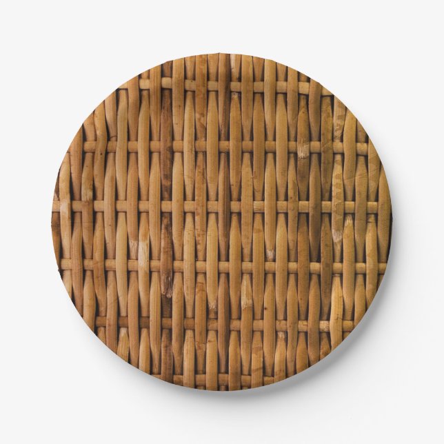 Prato De Papel Padrão de Bambu (Frente)