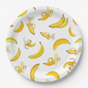 Prato De Papel Padrão de Banana 4