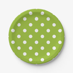 Prato De Papel padrão de bolinhas