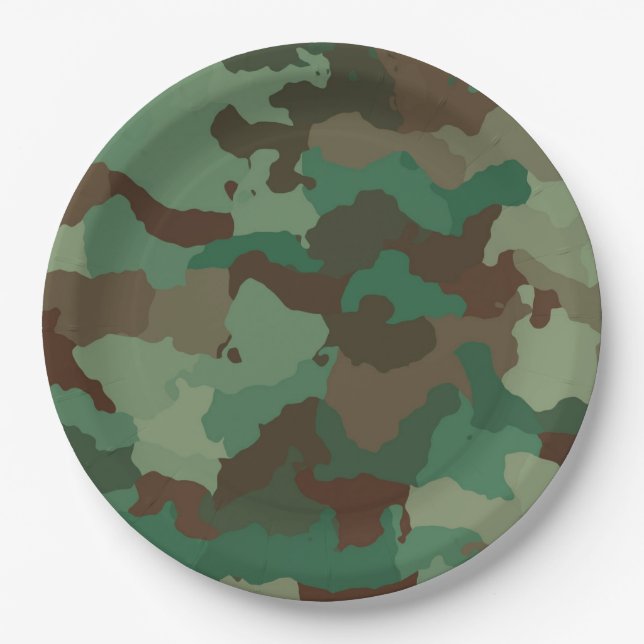 Prato De Papel Padrão de Camuflagem Militar (Exército) (Frente)