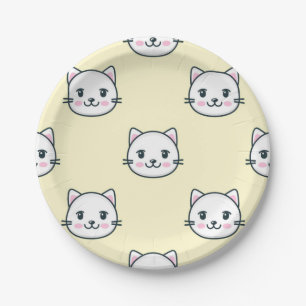 Prato De Papel Padrão de Cat