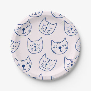 Prato De Papel Padrão de Cat