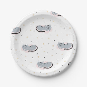 Prato De Papel Padrão de Cat