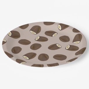 Prato De Papel Padrão de Coco