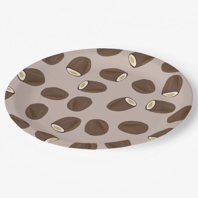 Prato De Papel Padrão de Coco (Inclinado)