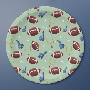 Prato De Papel Padrão de Esporte de Futebol Cute