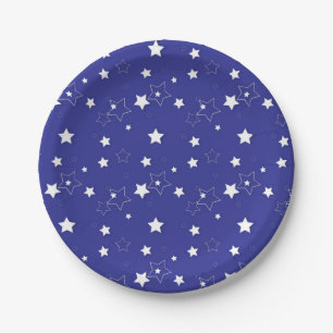 Prato De Papel Padrão de estrelas