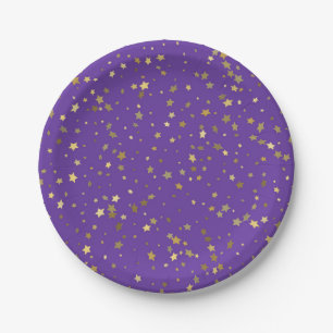 Prato De Papel Padrão de estrelas