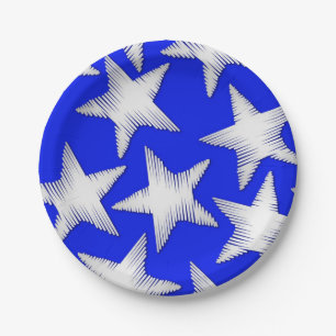 Prato De Papel Padrão de estrelas